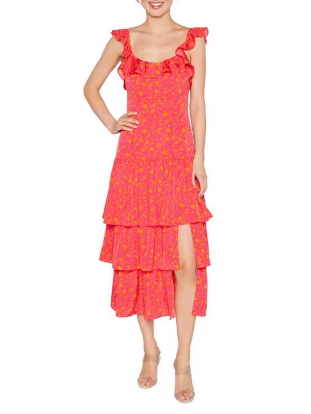 Likely Janie Ruffle-Trim Tiered Midi Dress